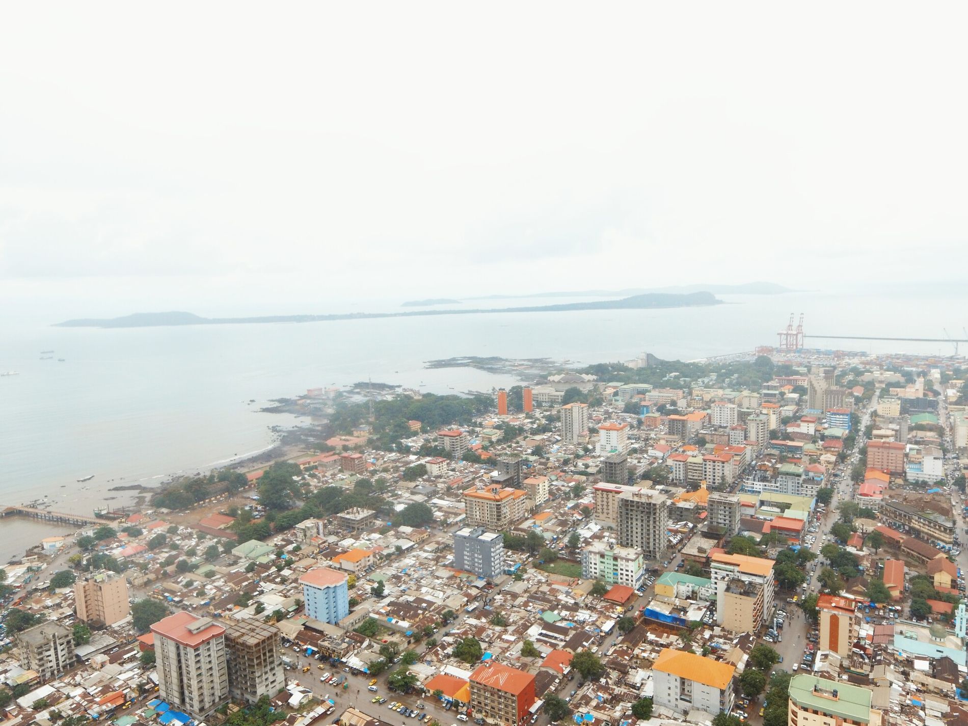 Aerial view of Conakry, Guinea